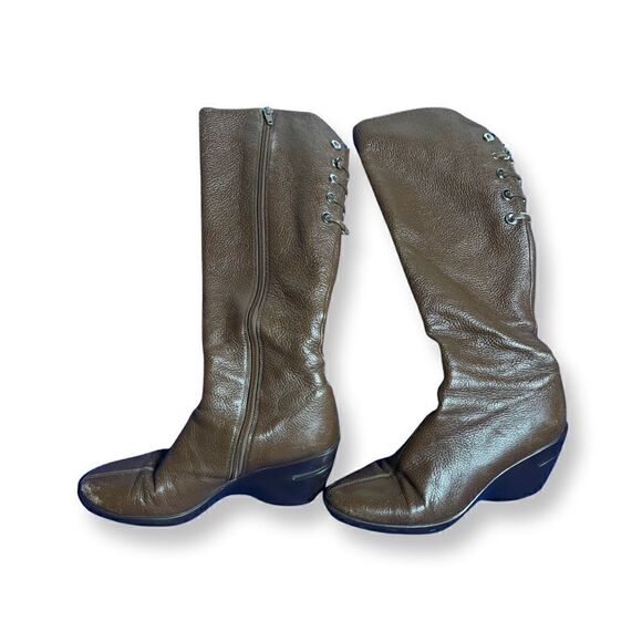 Cole Haan- Nikeair- Vintage Brown Leather Boots- Knee High - Picture 1 of 11